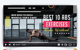 Gym and Fitness YouTube Thumbnail Design -002
