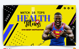 Gym and Fitness YouTube Thumbnail Design -004