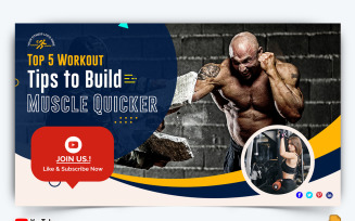 Gym and Fitness YouTube Thumbnail Design -007