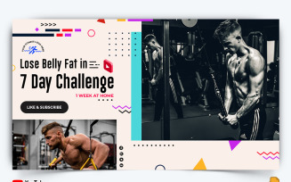 Gym and Fitness YouTube Thumbnail Design -011