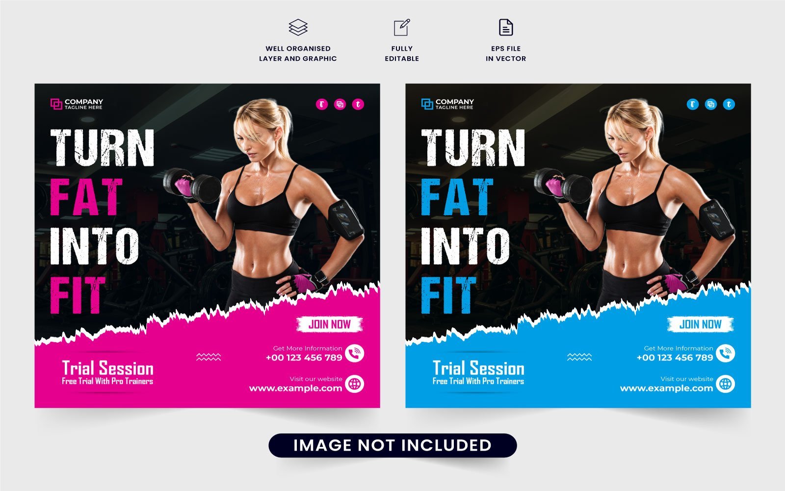 Kit Graphique #284121 Fitness Social Divers Modles Web - Logo template Preview