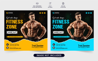 Fitness gym advertisement template