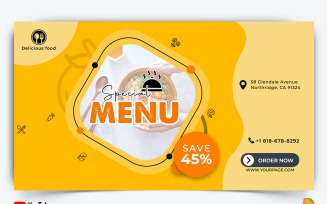 Food and Restaurant YouTube Thumbnail Design -043