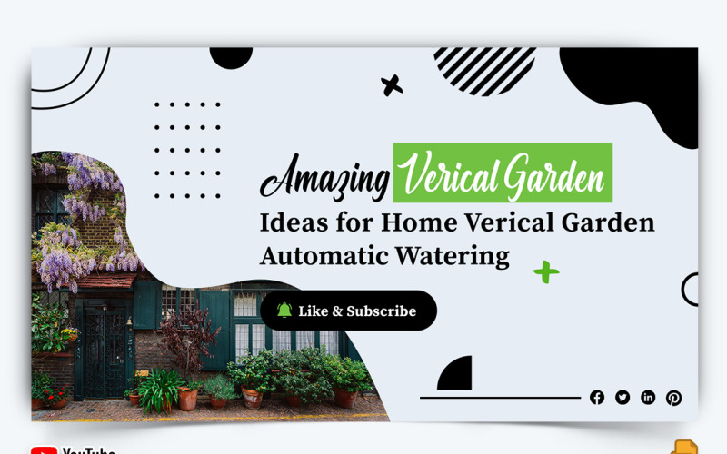 Home Gardening YouTube Thumbnail Design -002 Social Media