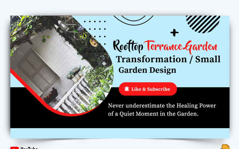 Home Gardening YouTube Thumbnail Design -003 Social Media