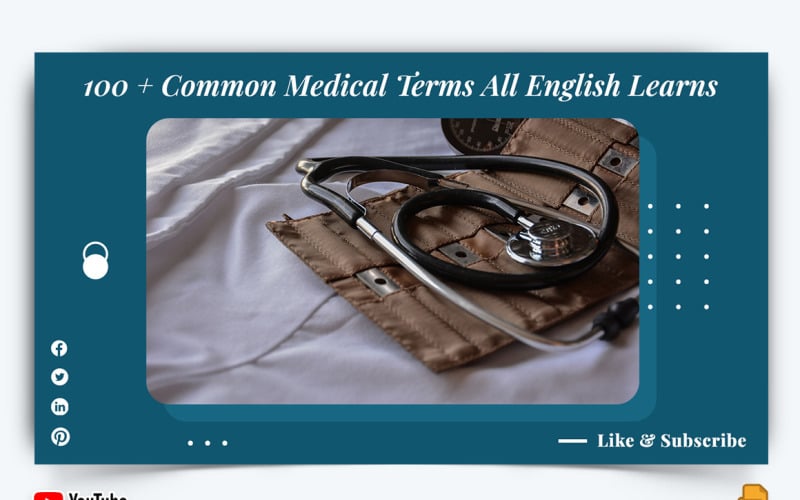 Medical and Hospital YouTube Thumbnail Design -004 Social Media