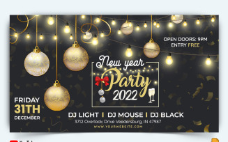 New Year Party YouTube Thumbnail Design -006