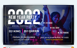New Year Party YouTube Thumbnail Design -007