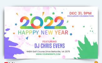 New Year Party YouTube Thumbnail Design -016