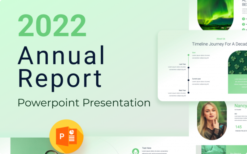 2022 Annual Report PowerPoint Presentation Template PowerPoint Template