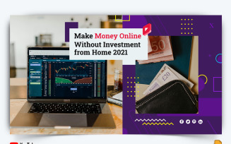 Online Money Earnings YouTube Thumbnail Design -019