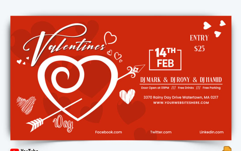 Valentines Day YouTube Thumbnail Design -004 Social Media
