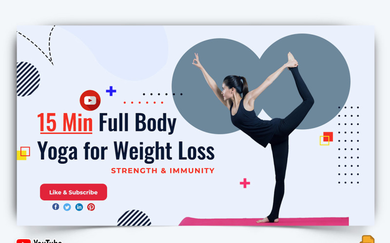 Yoga and Meditation YouTube Thumbnail Design -009 Social Media