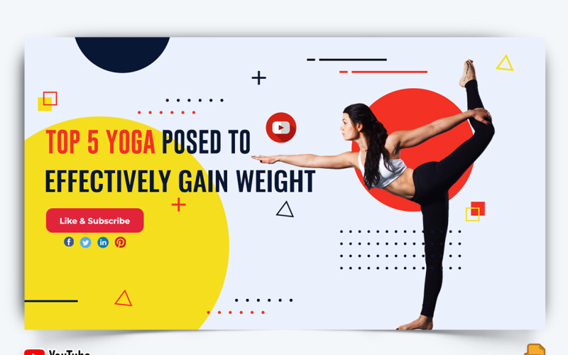 Yoga and Meditation YouTube Thumbnail Design -015 Social Media