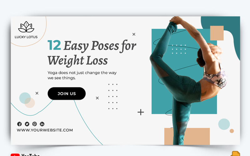 Yoga and Meditation YouTube Thumbnail Design -025 Social Media