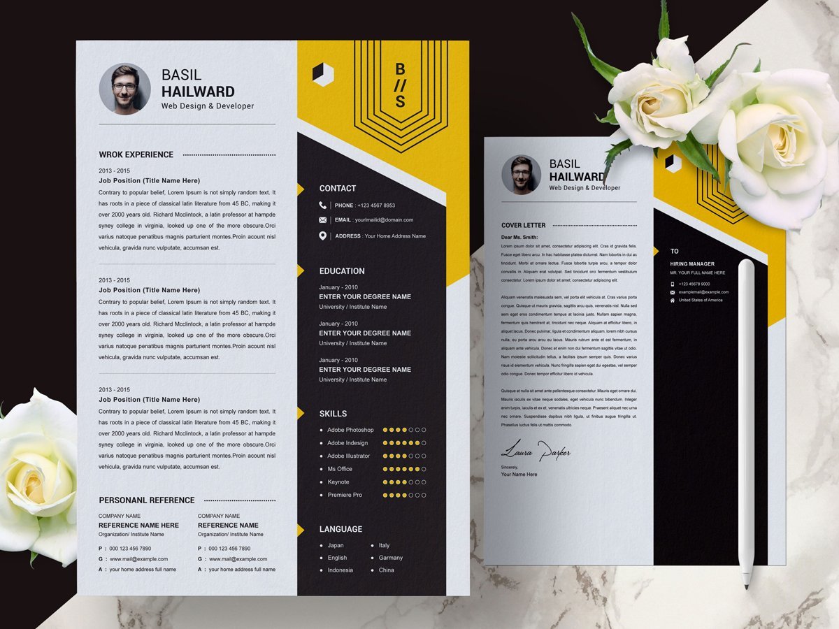 Template #284587 Clean Resume Webdesign Template - Logo template Preview