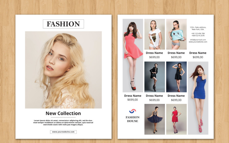 Fashion Product Promotion Flyer Corporate Identity