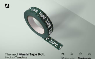 Themed Washi Tape Roll Mockup