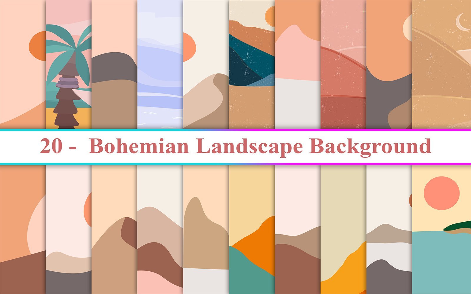 Kit Graphique #284660 Bohemian Landscape Divers Modles Web - Logo template Preview