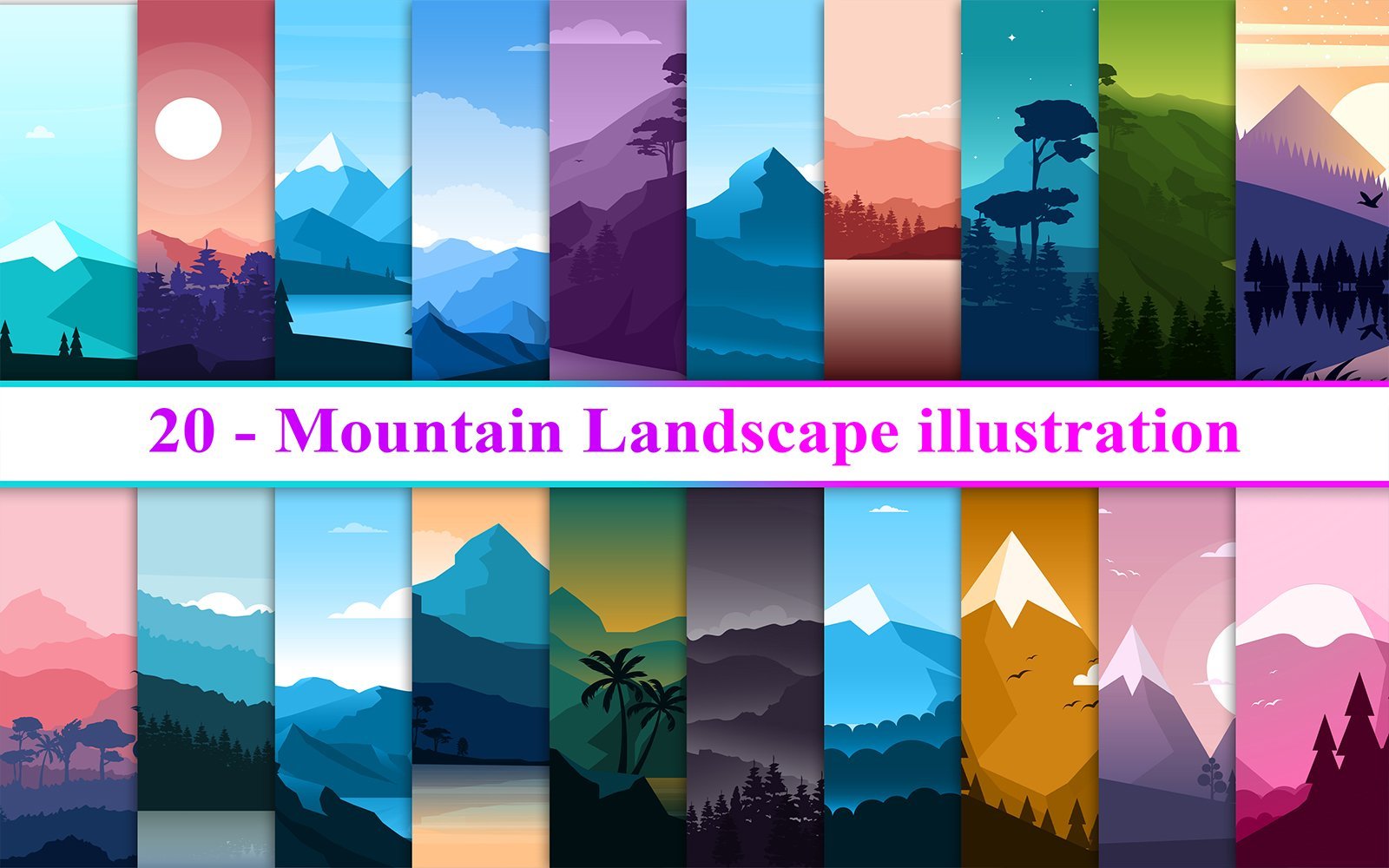 Kit Graphique #284662 Mountain Landscape Divers Modles Web - Logo template Preview