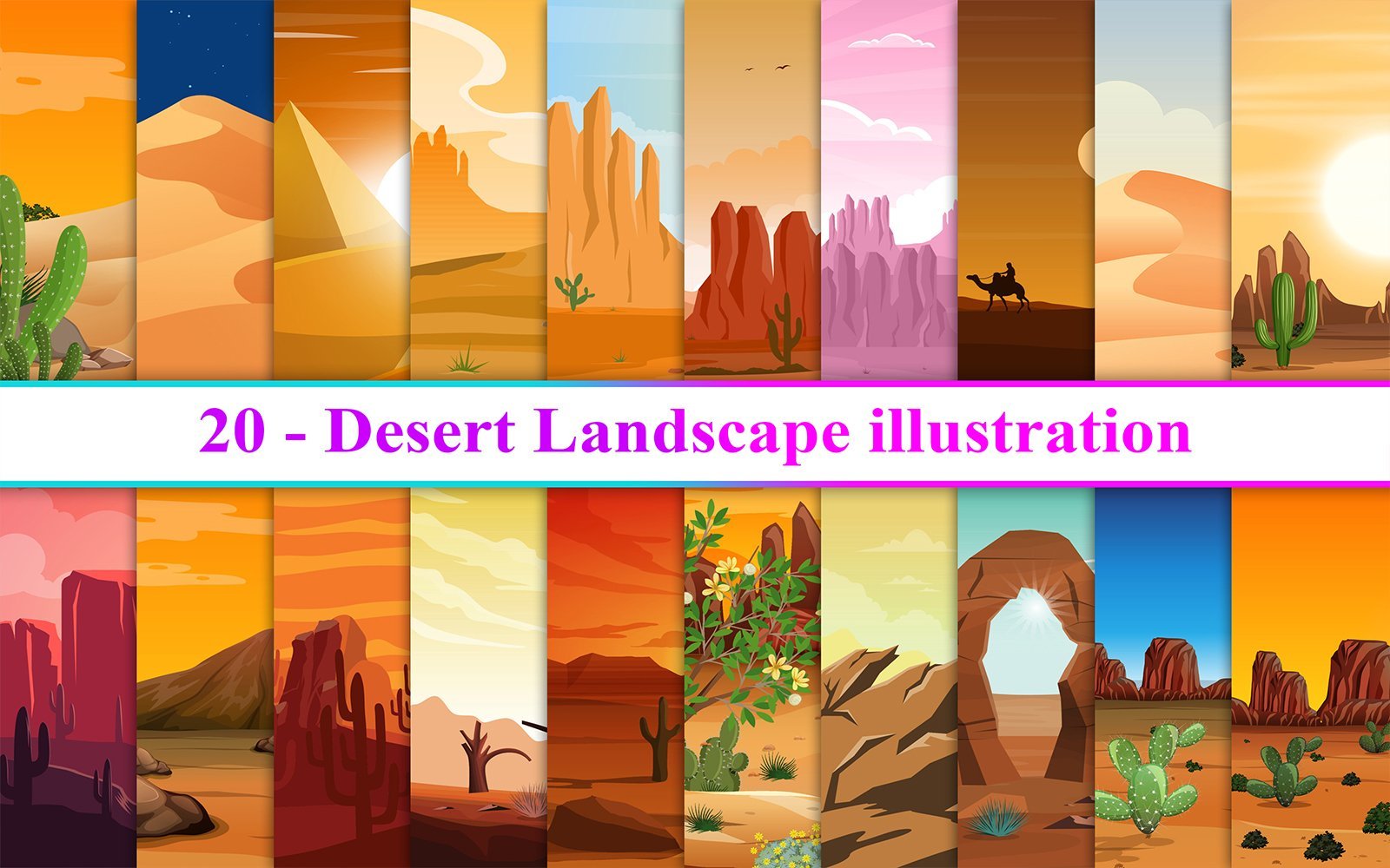 Kit Graphique #284663 Desert Landscape Divers Modles Web - Logo template Preview