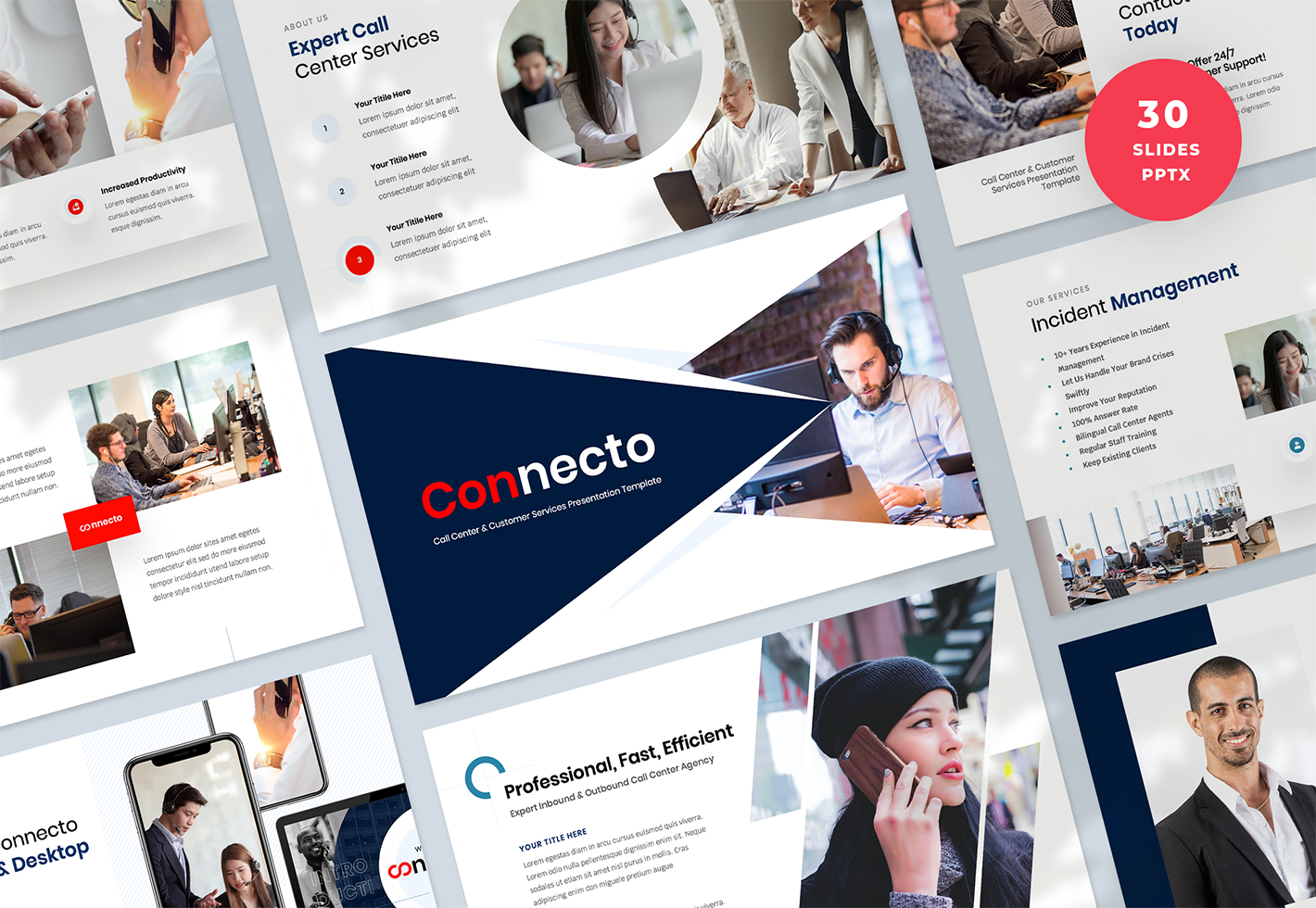 Call Center & Customer Services PowerPoint Template