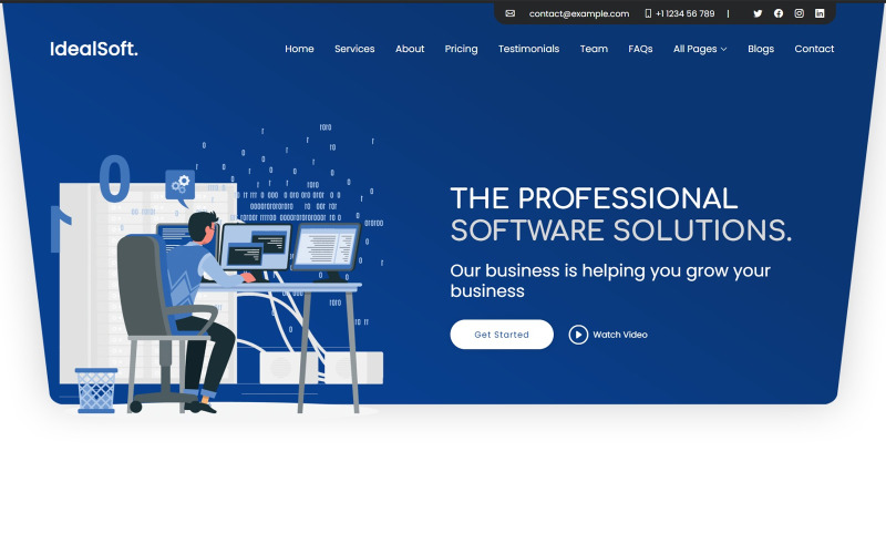 IdealSoft - It Solutions & Software Design Website Template