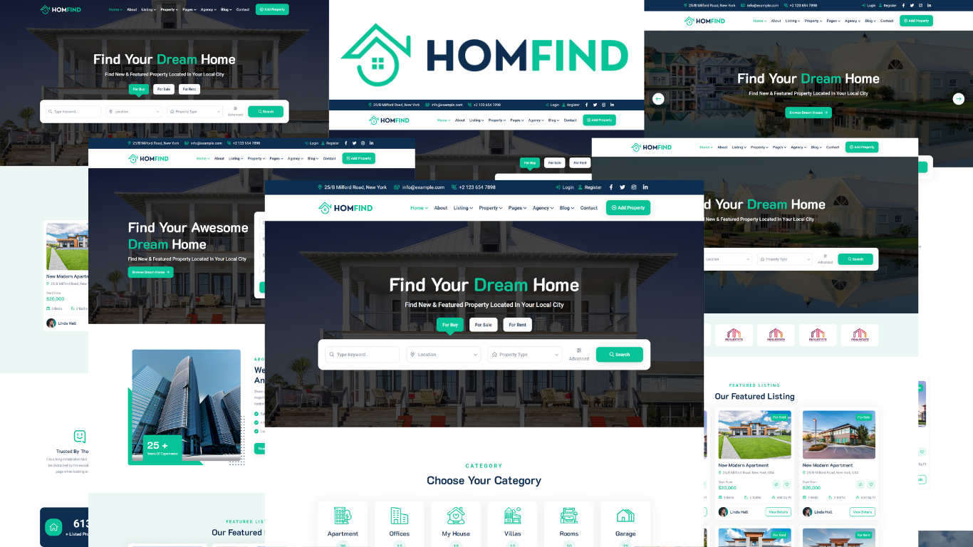 Homfind - Real Estate HTML5 Template