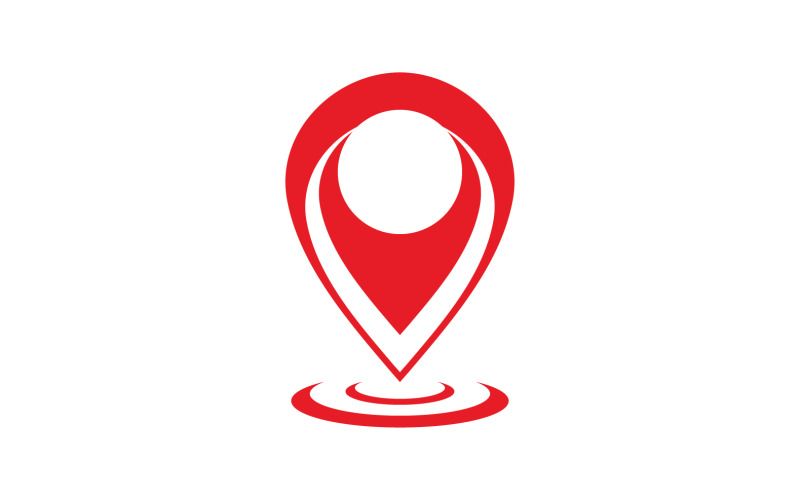 Location Point Icon Vector Illustration V17 Logo Template