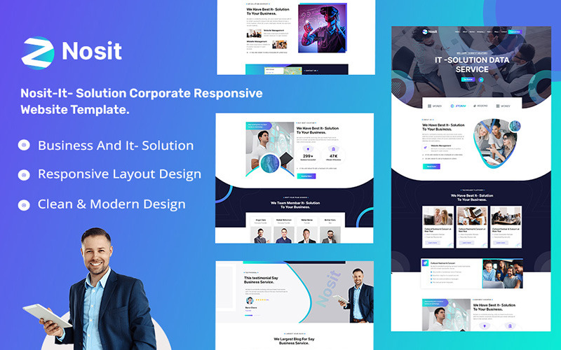 Nosit IT Solutions & Corporate Business Responsive Template Website Template