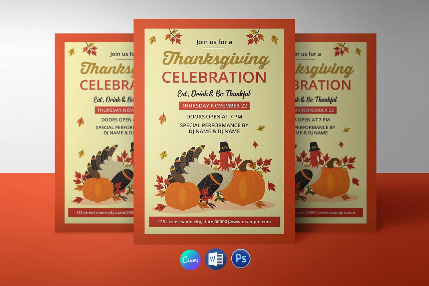 Template #284890 Invite Thanksgiving Webdesign Template - Logo template Preview