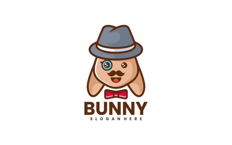 Bunny Mascot Cartoon Logo Style Logo Template