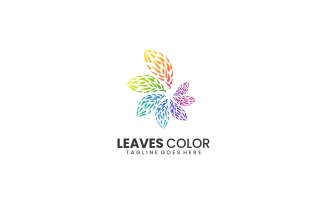 Leaves Gradient Colorful Logo 2