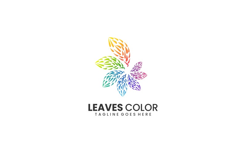 Leaves Gradient Colorful Logo 2 Logo Template