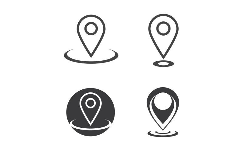 Location Point Icon Vector Illustration V23 Logo Template