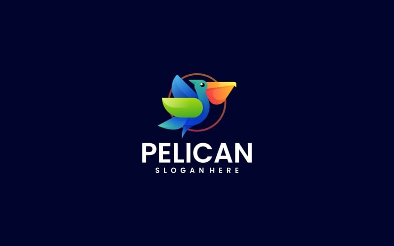 Pelican Colorful Logo Style 01 Logo Template