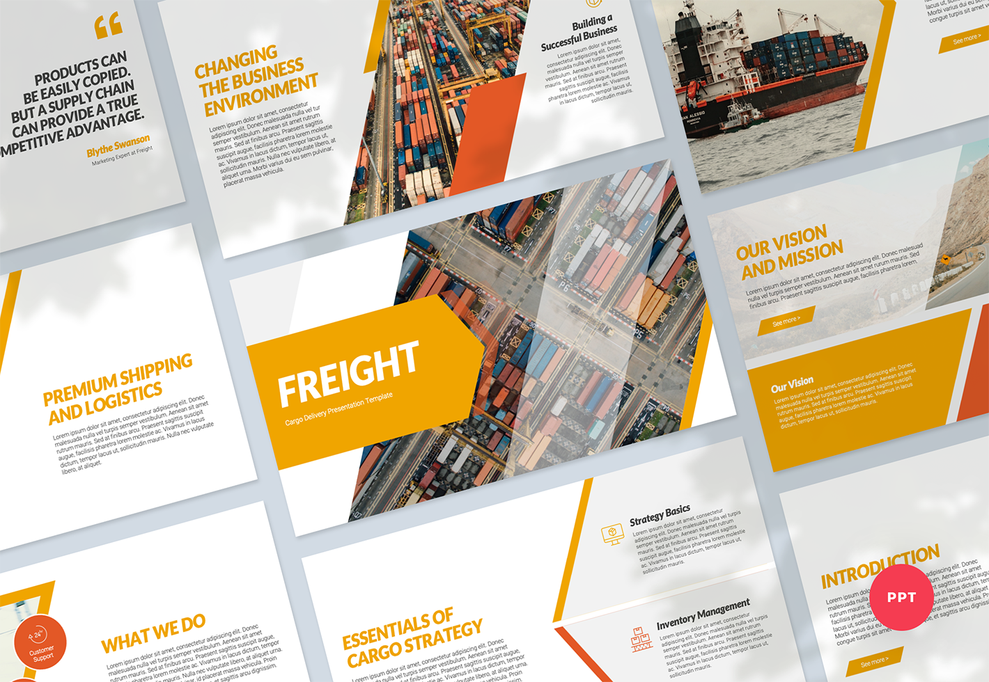 Cargo Delivery Presentation PowerPoint Template