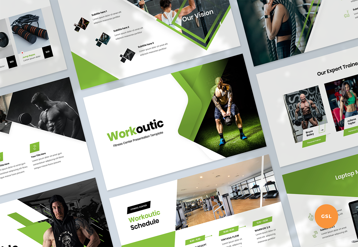 Fitness and Gym Presentation Google Slides Template