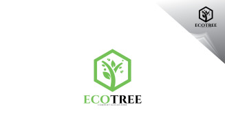 Modern Eco Tree Logo Template