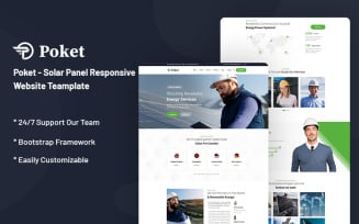 Poket – Solar Panel Responsive Website Template