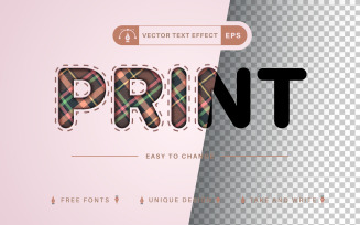 Textile - Editable Text Effect, Font Style