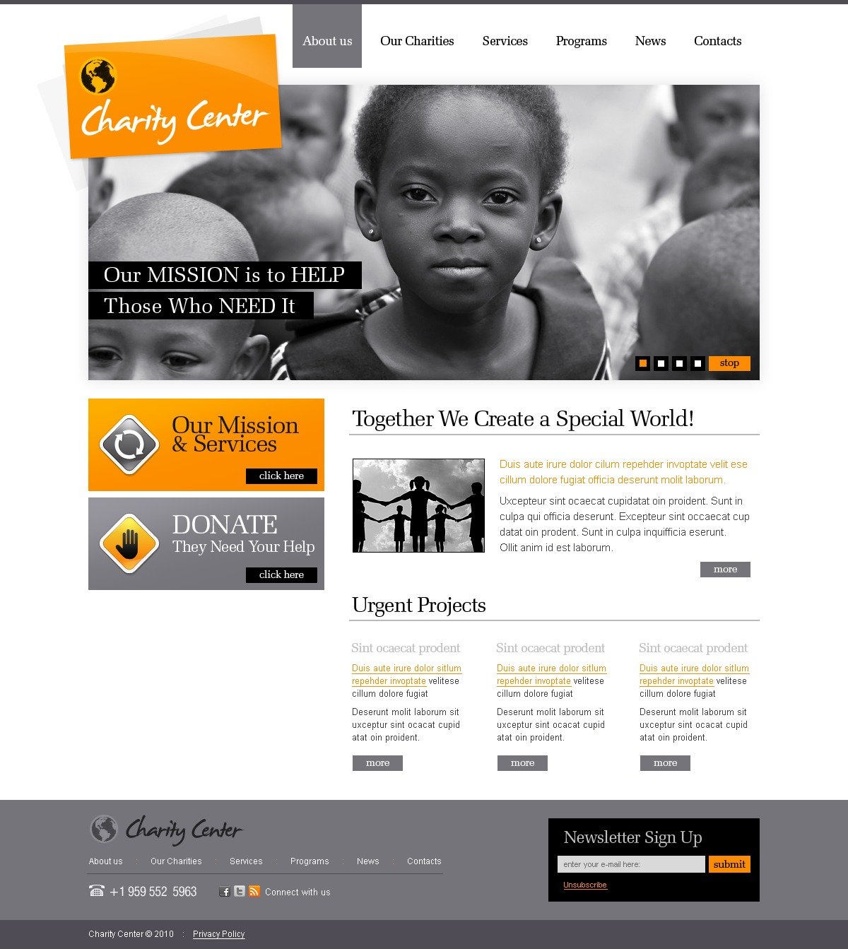 Modèle web #28543 pour site d’association caritative