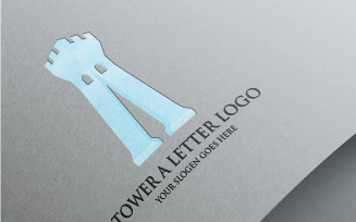 Minimal And Modern A Letter Tower Logo Template