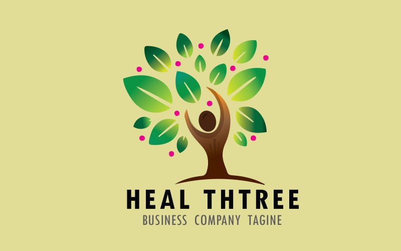 Visual identity Health Tree Logo Logo Template
