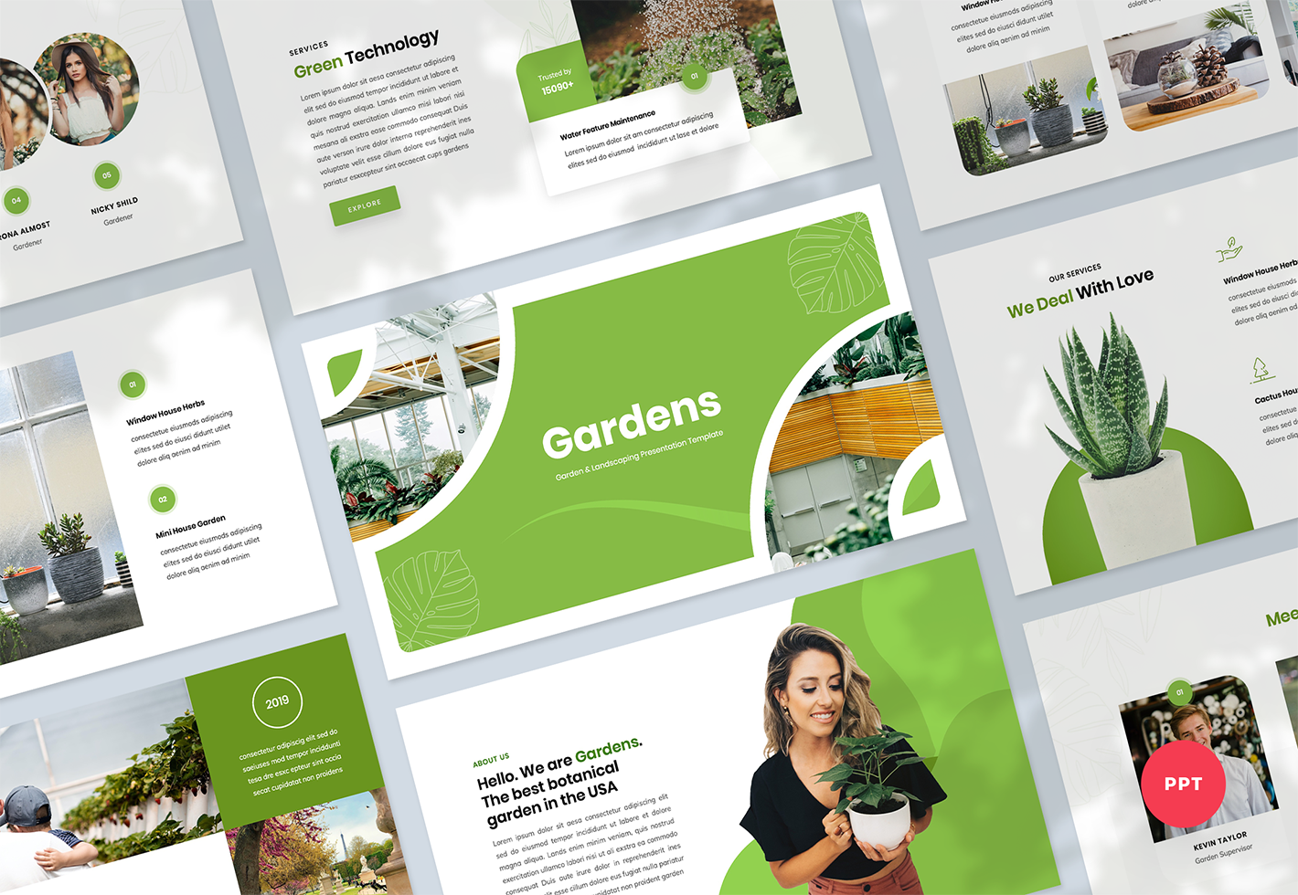 Garden and Landscaping Presentation PowerPoint Template