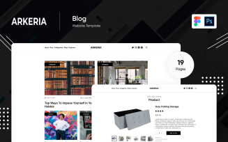Arkeria Four - Blog And Magazine Minimal Template Figma