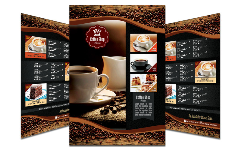 Coffee Menu Flyer Template #2 Corporate Identity