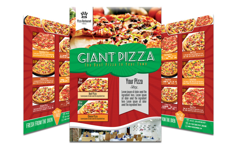 Pizza Menu Flyer Template Corporate Identity