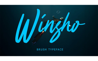 Winsho Brush Typeface Font - Winsho Brush Typeface Font
