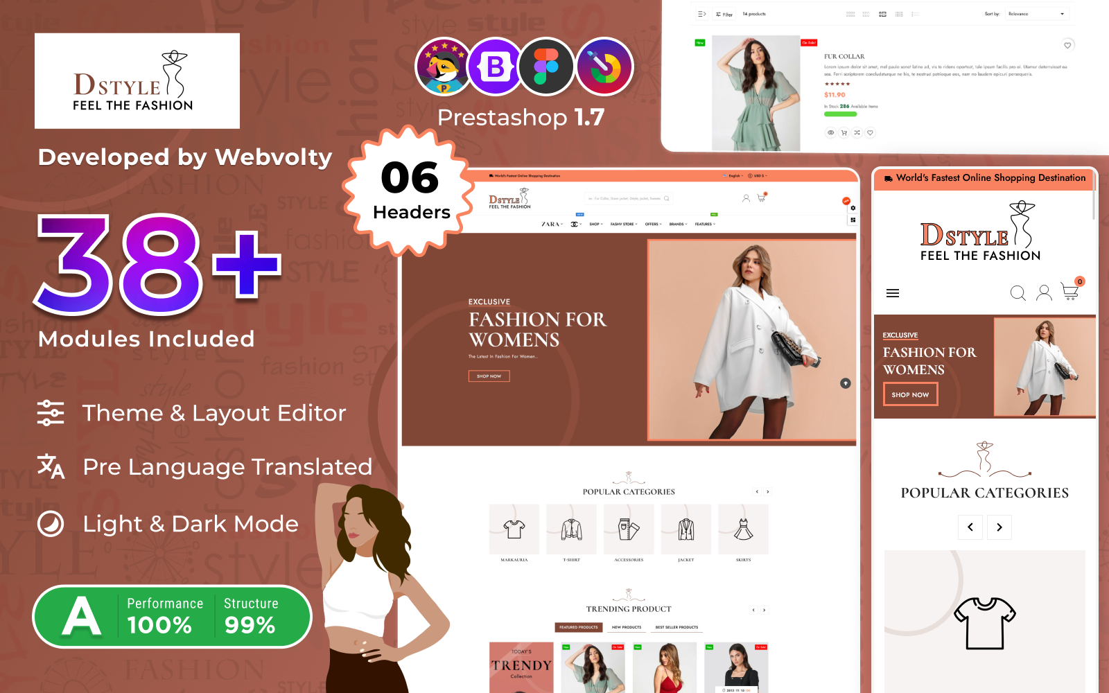 Dstyle Mega Fashion–Clothes Shoes Premium PrestaShop 8.0 Responsive Theme